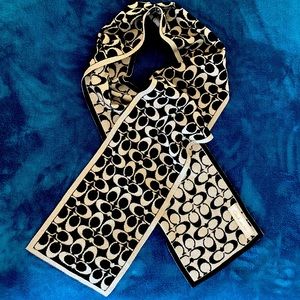 COACH Scarf - Black & Silver